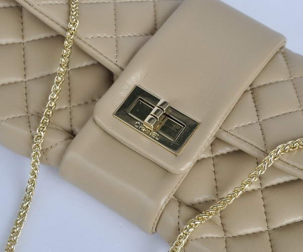 Fake Chanel Mademoiselle Turnlock Clutch Bags 2253 Apricot On Sale